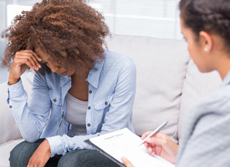 Patient being adviced